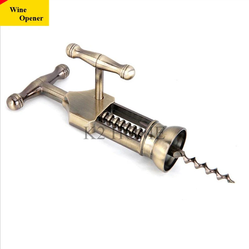 Штопор K2 HOME в стиле ретро для вина латунный удалитель пробки под античную бронзу