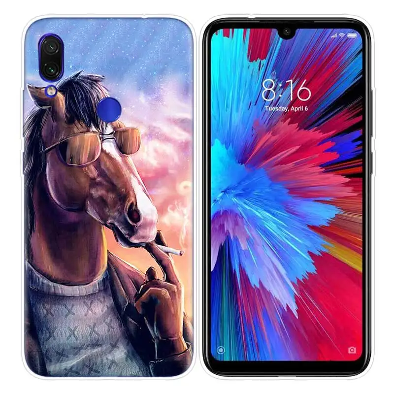 Конь БоДжек чехол для Xiaomi Redmi Note 7 фотоаппаратов моментальной печати 7 S K20 Y3 GO S2 6 6A 7A 5 Pro mi играть до 9 лет A1 A2 8 Lite Poco F1 мягкие чехлы для телефона чехол
