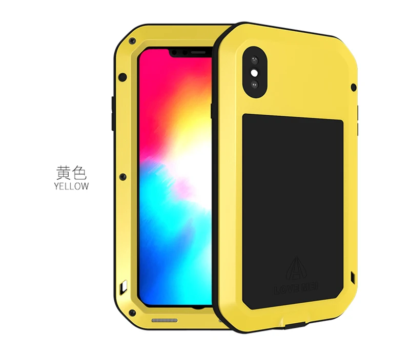 Мощный чехол LOVE MEI для iphone XR с металлическим алюминиевым корпусом iphoneXs Max