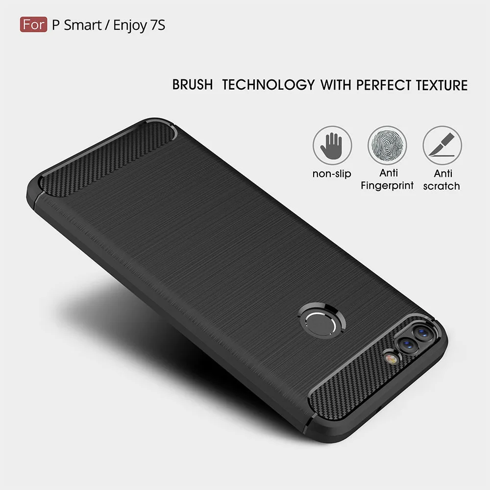 Чехол для Huawei P Smart/Enjoy 7 S красный/черный/темно синий/серый ударопрочный полный