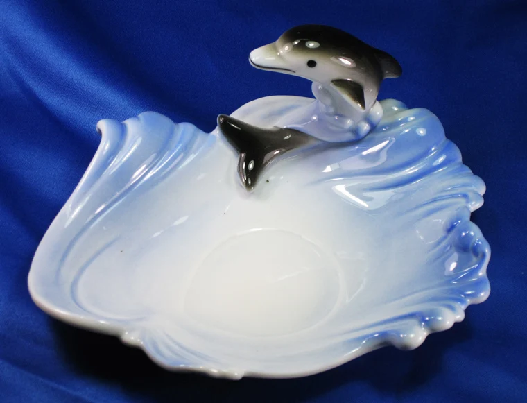 Цветная эмалированная кофейная чашка фарфоровые креативные кружки с дельфином в