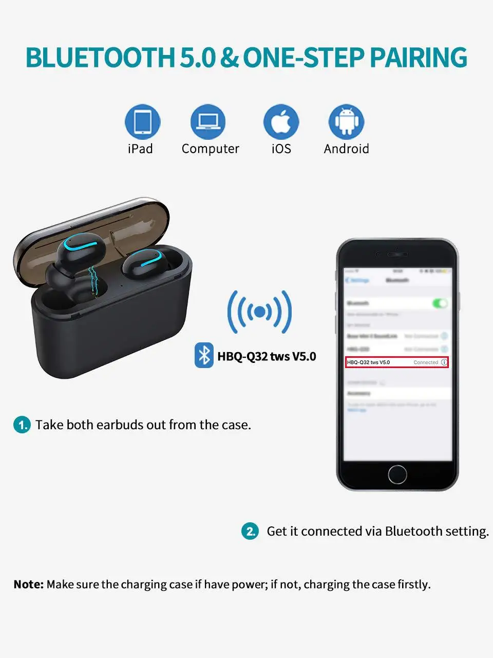 Q32 Bluetooth 5,0 наушники TWS беспроводные Bluetooth наушники гарнитура спортивные наушники игровая гарнитура телефон PK HBQ