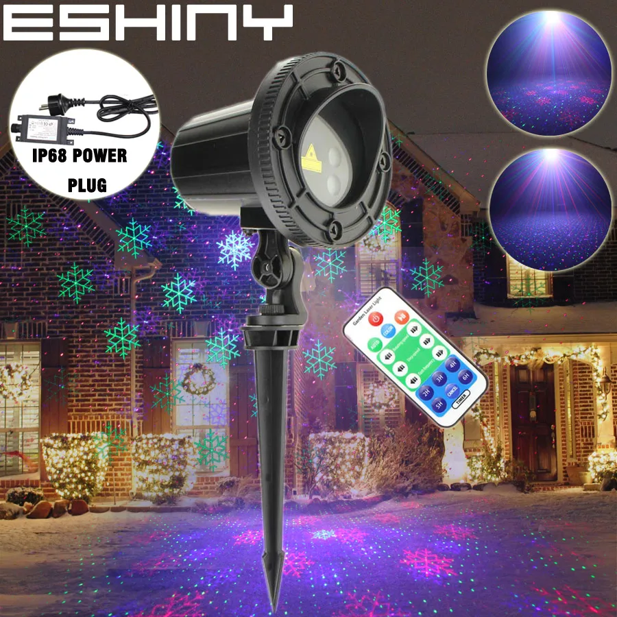 

Лазерный проектор снега ESHINY T60D2, водонепроницаемый, RGB