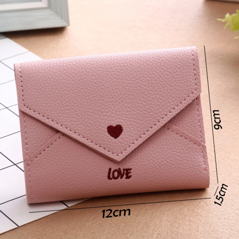 Женский кошелек короткий кожаный дизайнерский с вышивкой для женщин мини клатч