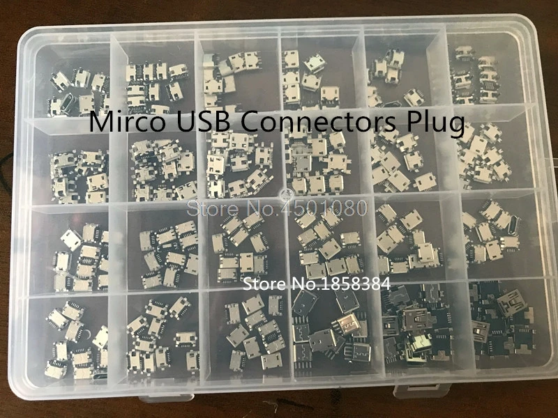 Набор разъемов Micro USB для MP3/4/5 Lenovo ZTE Huawei 240 шт./кор. 24 Модели | Обустройство дома