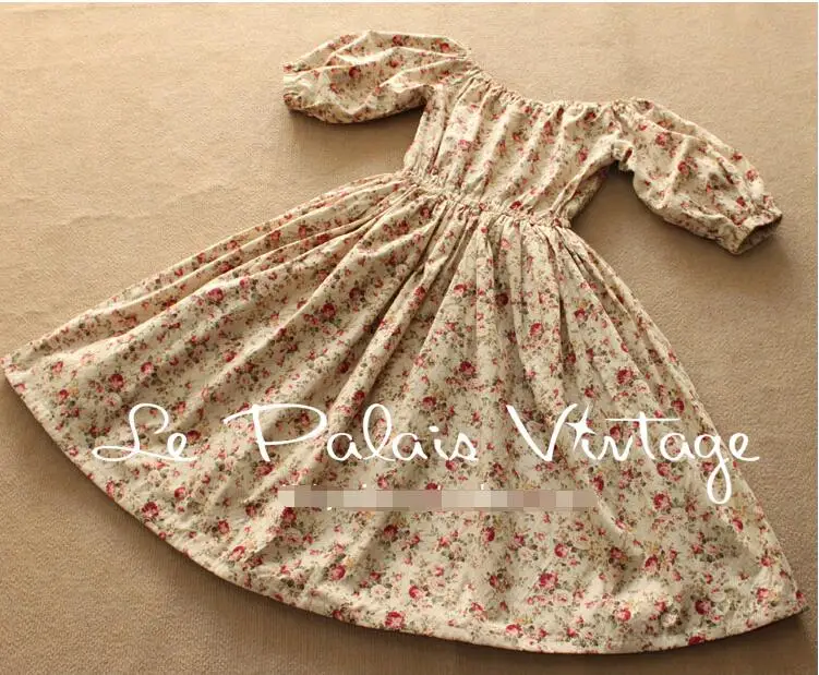 Puff Sleeve waistband with fresh and elegant floral Ball Gown dress short sleeve head Slash neck off-shoulder | Женская одежда