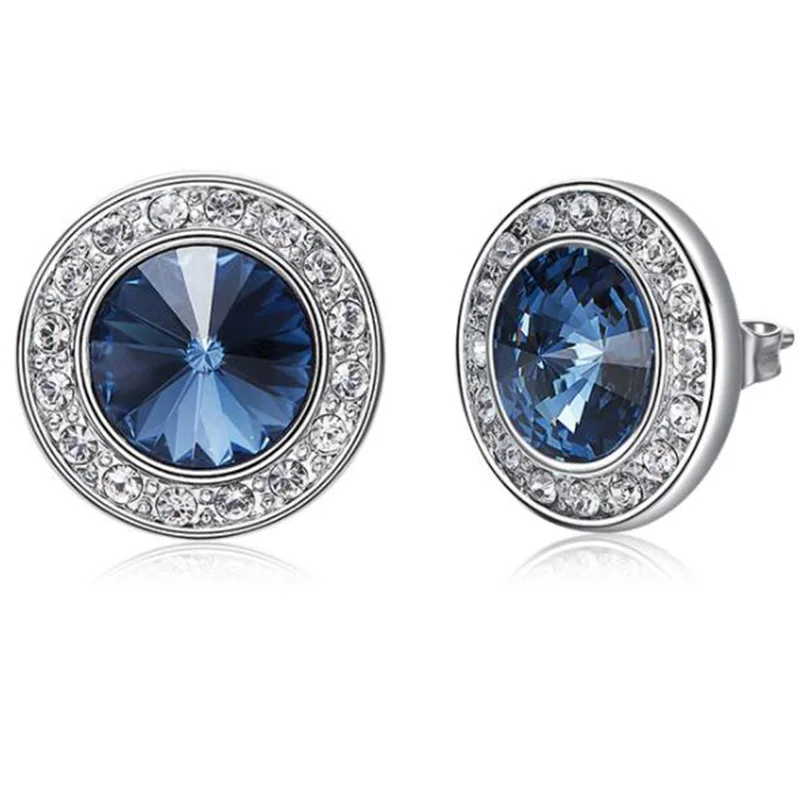 LuxJuly Eurpean и американские серьги с кристаллами украшенные Swarovski Женские аксессуары