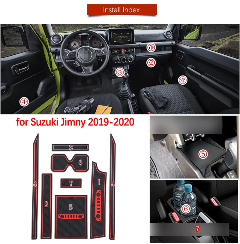 Нескользящий коврик для телефона прорезиненные коврики Suzuki Jimny 2019 2020 JB64 JB74 Sierra