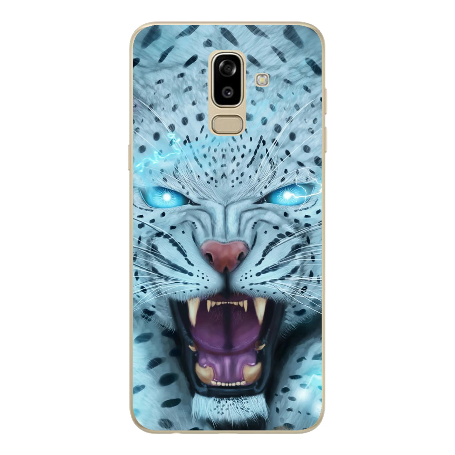 For Samsung Galaxy J3 J5 J7 2017 J4 J6 J8 2018 Case Cover EU Version Soft TPU Silicone Cool Animal Printed Protect Phone Shell |