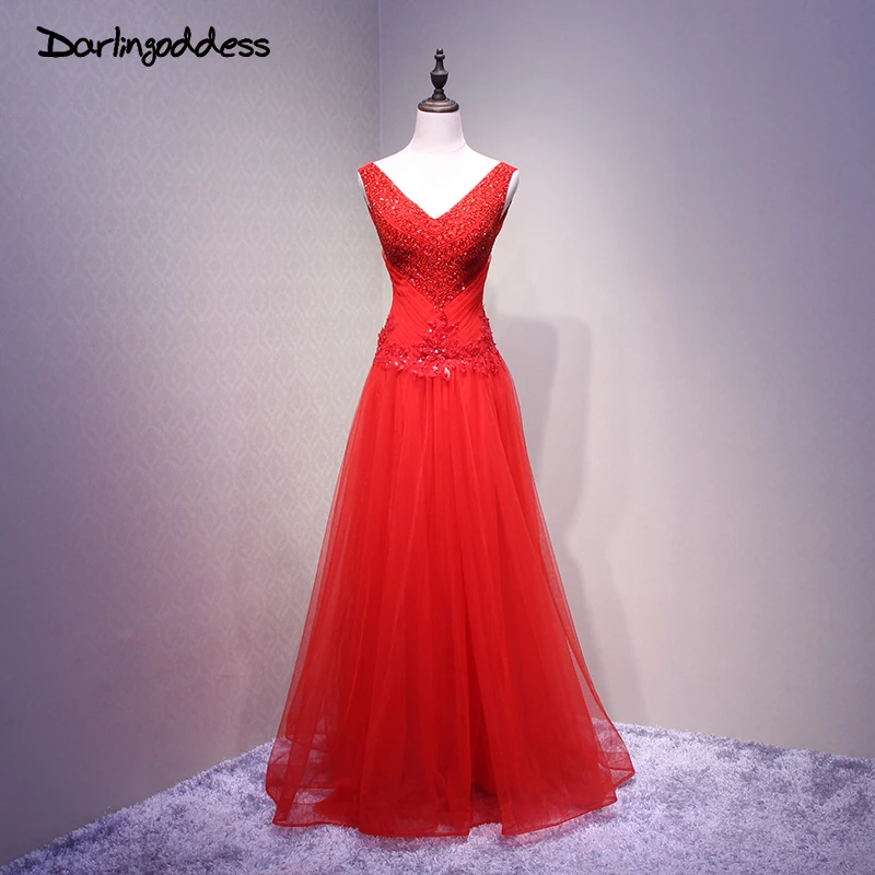 Роскошное золотистое фиолетовое длинное вечернее платье с бисером красное