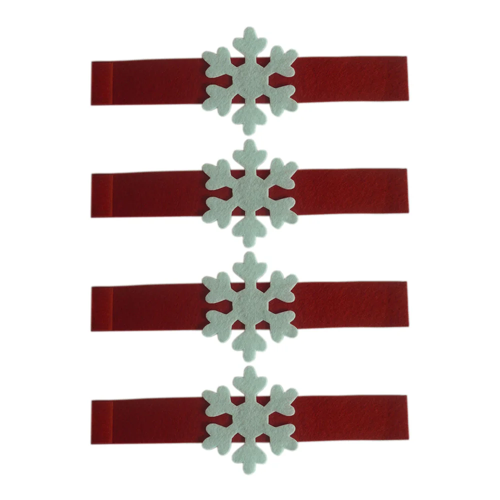 4 шт. синяя или красная лента-Веревка Держатель салфеток Рождество для домашнего