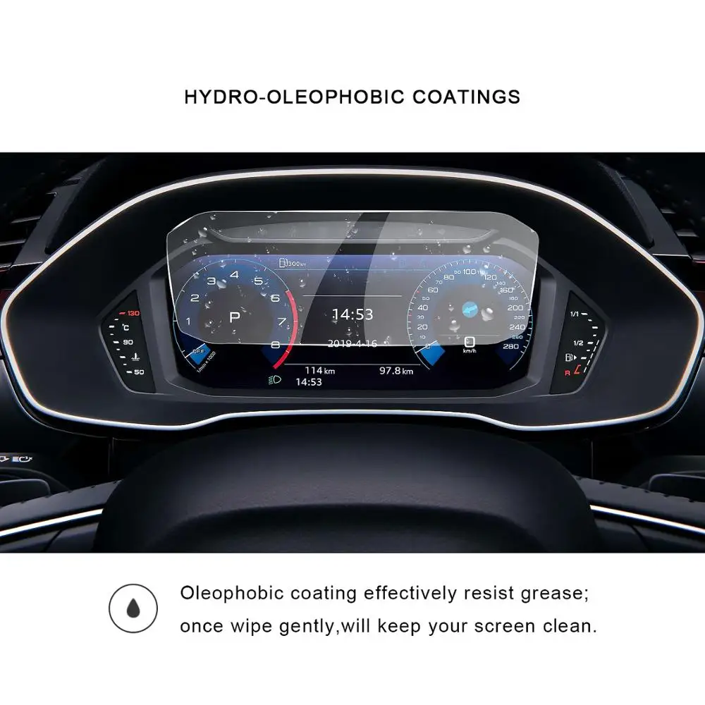 RUIYA Защитная пленка для экрана для Audi Q3 F3 Virtual Cockpit 10,25 дюймов жидкокристаллическая приборная панель экрана, 9H защитная пленка из закаленного стекла