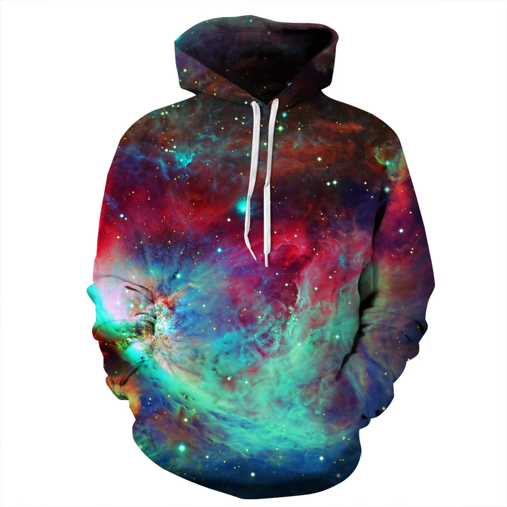 

Space Galaxy 3d Sweatshirts Men/Women Hoodies With Hat Print Stars Hooded