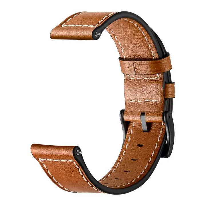 2 цвета ремешок из натуральной кожи для samsung Galaxy Watch 46 мм(SM-R800) быстроразъемный черный ремешок с пряжкой браслет на запястье
