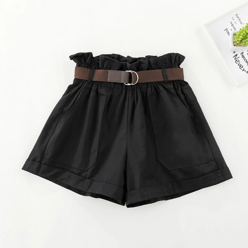 Женские шорты с высокой талией Wixra летние повседневные эластичной и карманами 2019