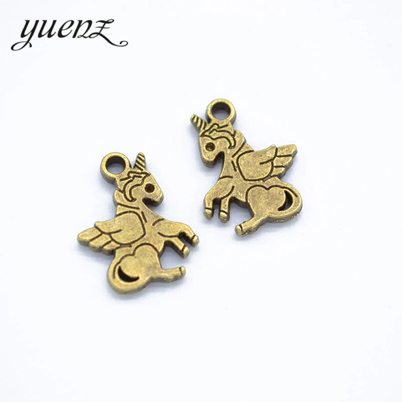 YuenZ 10 шт. 2 цвета античное серебро цвет животного фотоподходящее для браслетов