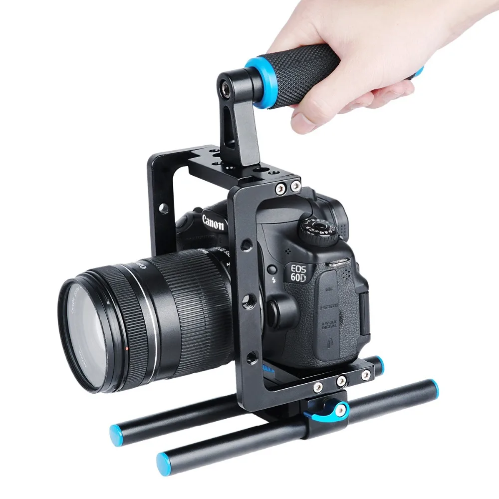 Алюминиевый сплав ручной DSLR Camerea клетка Rig Фотографическая камера низкий выстрел