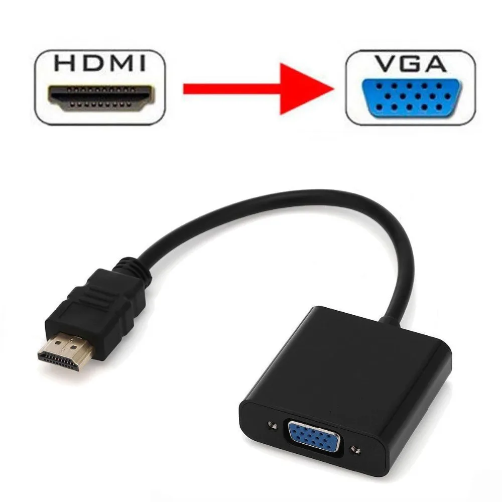 Высокое качество HDMI мужчина к VGA Женский видео конвертер адаптер аналоговый