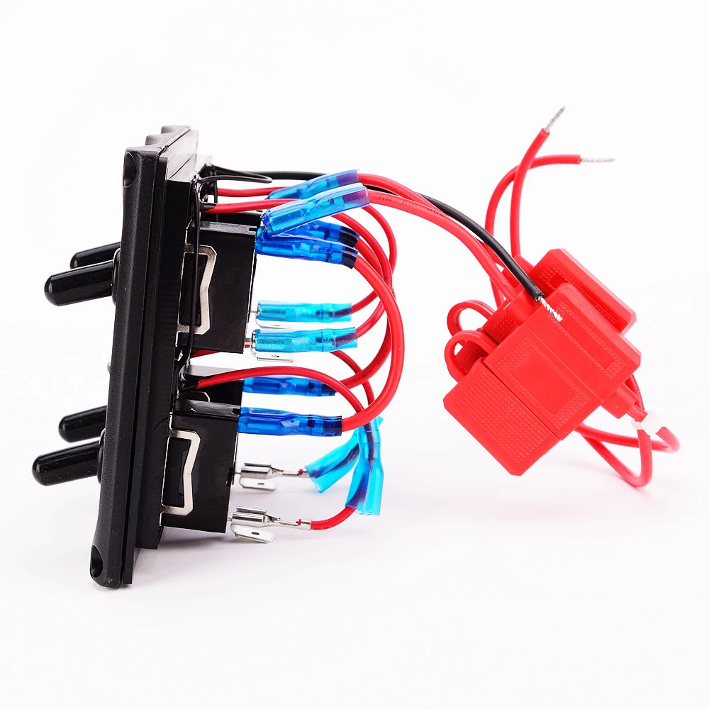 Новый корабельная электроприборная 4 банда синий светодиодный ВКЛ ВЫКЛ тумблер