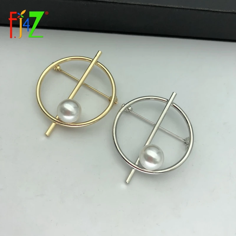 F. J4Z новые модные панковские геометрические Броши для женщин Рок круги бар имитация жемчуга булавки броши для пальто Броши lindos