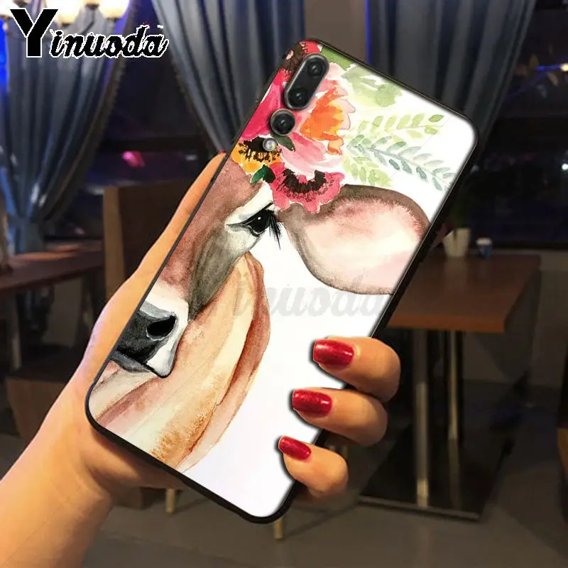 Yinuoda корова Альпака зебра жираф черный мягкий чехол для телефона из ТПУ huawei p20lite