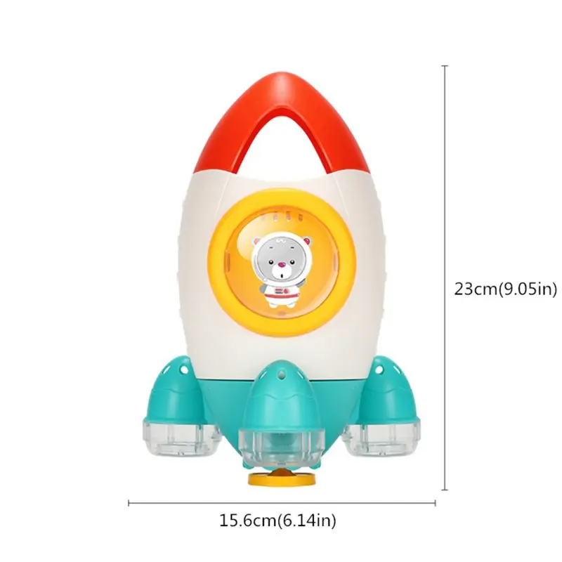 

Rocket Bath Toy Rotating Water Spray Baby Wash Hair Useful For Baby Kids