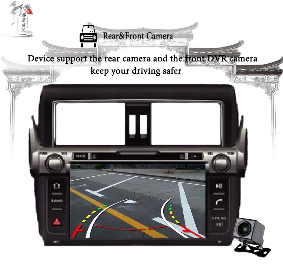 Магнитола для Toyota PRADO 150 4 ГБ 64 Android 10 0 Восьмиядерный процессор 9 дюймов 1024*600 DVD