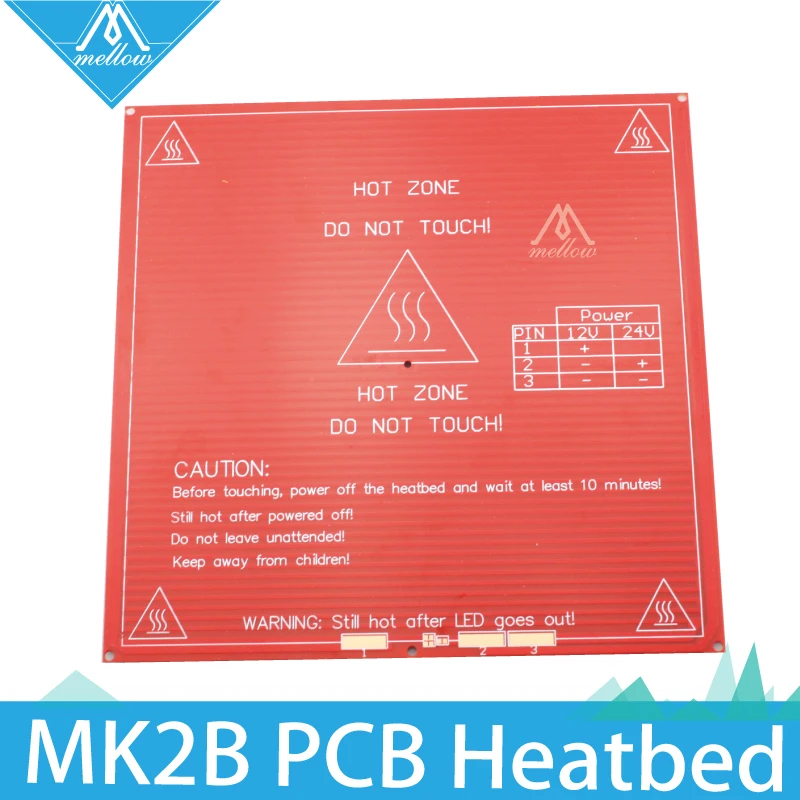 Лидер продаж! RepRap mendel PCB Heatbed MK2B со светодиодным и резистором Mendel 3D принтер hot bed|pcb