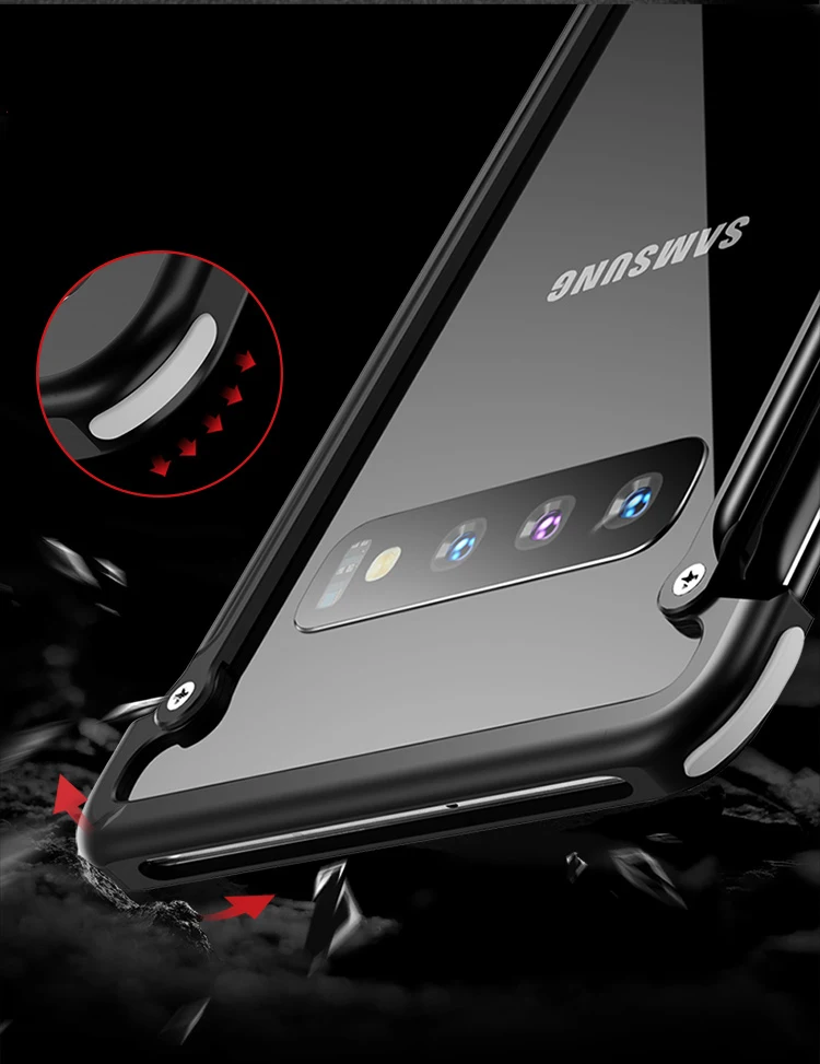 Oatsbasf Алюминиевый металлический бампер чехол для samsung Galaxy S10/S10 Plus/S10e Модный деловой защитный чехол с рамкой