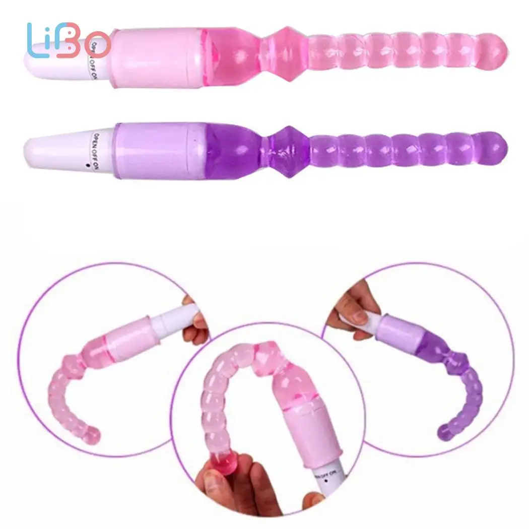 LI BO Jelly Vibrator Anal Plug Sex Toys Stick Powerful Beads Butt Plugs Vibrating for Men Adult |