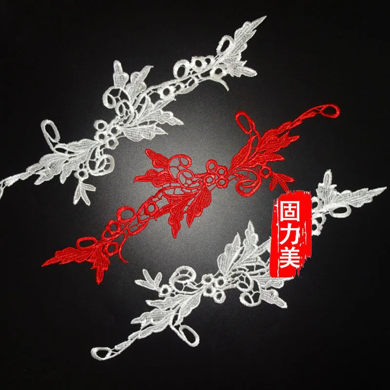 4 шт. = 2 пары в наборе красный с платье белого цвета и слоновой кости цветочным