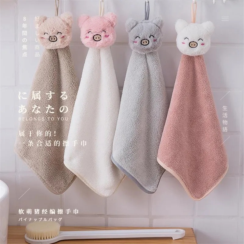 Детское полотенце для рук 1 шт. мягкое плюшевое впитывающее из микрофибры ванной