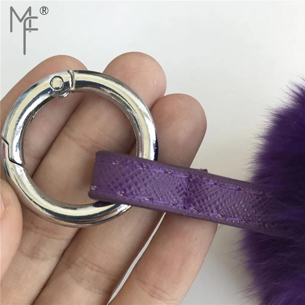 Magicfur-настоящий Лисий кролик меховой шар Радуга многоцветный пом 15 см большой Лисий Бал пушистый мягкий брелок Шарм брелок на сумку кулон