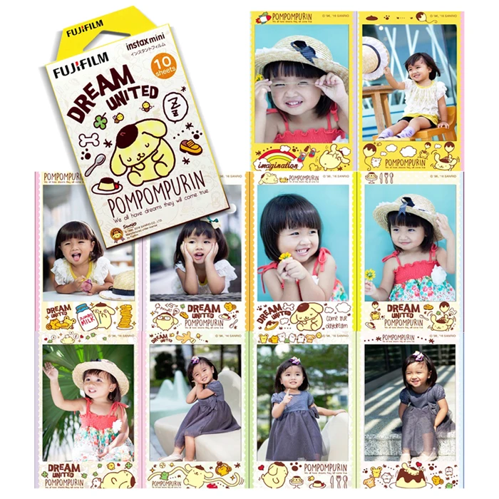 Fujifilm Instax Mini Pompompurin Instant 10 пленка для Fuji 7s 8 + 9 25 50s 70 90 300 SP 1 2 принтера|instax mini|fujifilm instax