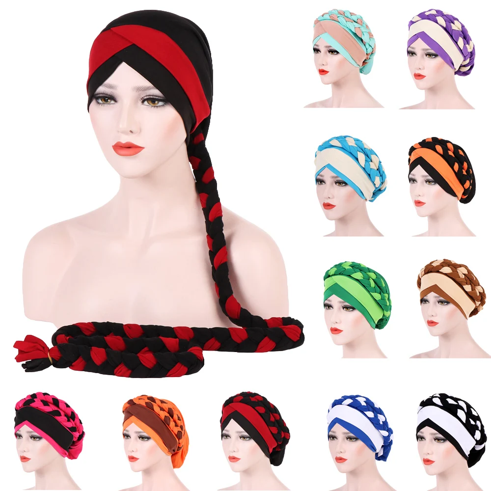 Хиджаб Кепка Chemo в африканском стиле Головные уборы мусульманский тюрбан капот