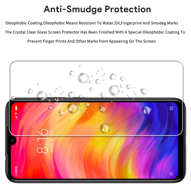 Защитное стекло для Xiaomi Redmi Note 7 Pro закаленное защитная пленка|Защитные стёкла и