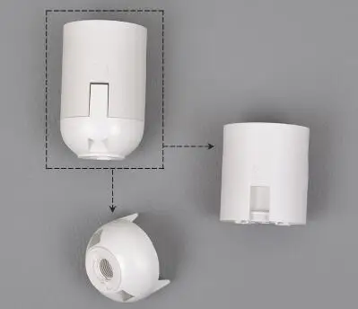 Серебристый IWHD DIY фитинг E27 патрон лампы E14 черный белый 110 v-220 v осветительный аксессуар фитинг E27 Цоколь гнездо Portalmapara - Цвет: Серебристый