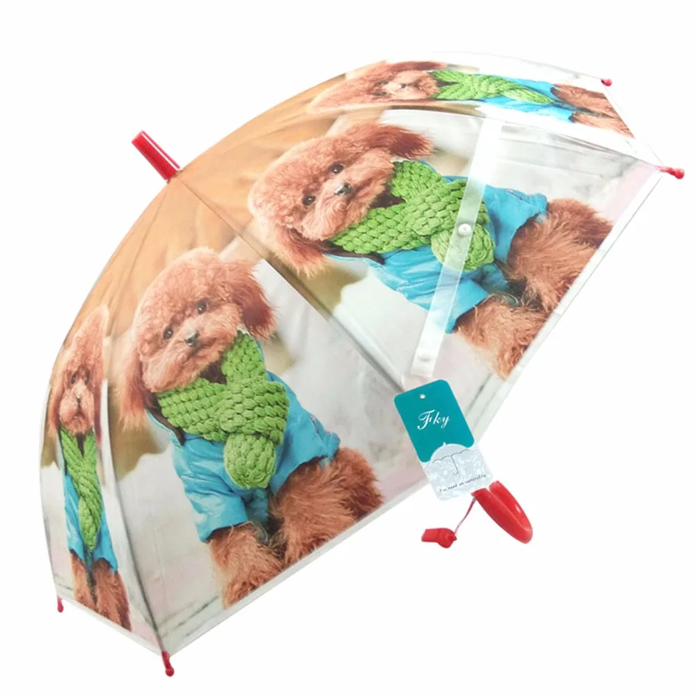 Хит продаж! полуавтоматический солнцезащитный зонт от солнца и дождя с милым