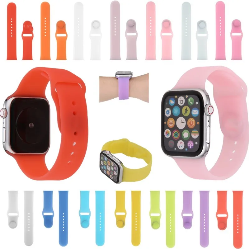Сменный ремешок из мягкого силикона 44/40 мм для Apple Watch band 4 спортивный браслет