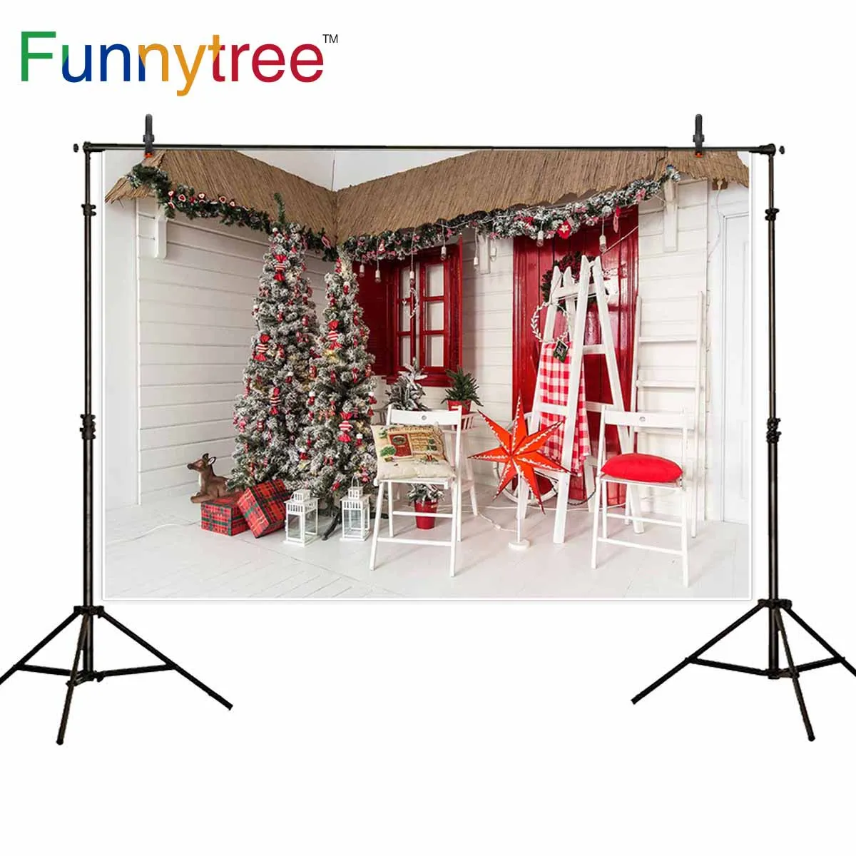 Фон Funnytree рождественские украшения для дома и улицы деревянные деревья подарок
