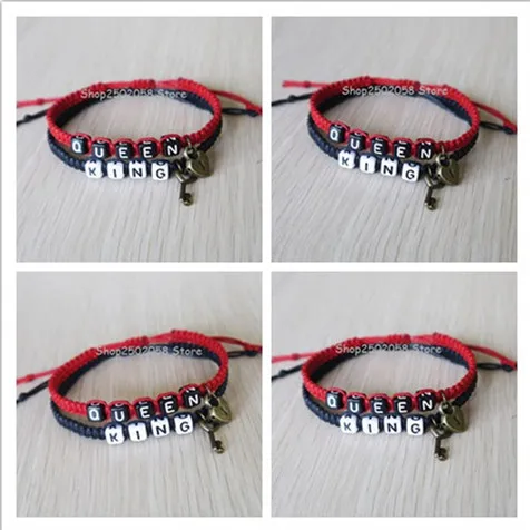 New King Queen Couples Bracelets Key Lock Loves Bracelet Anniversary Gift Boyfriend girlfriend jewelry | Украшения и аксессуары