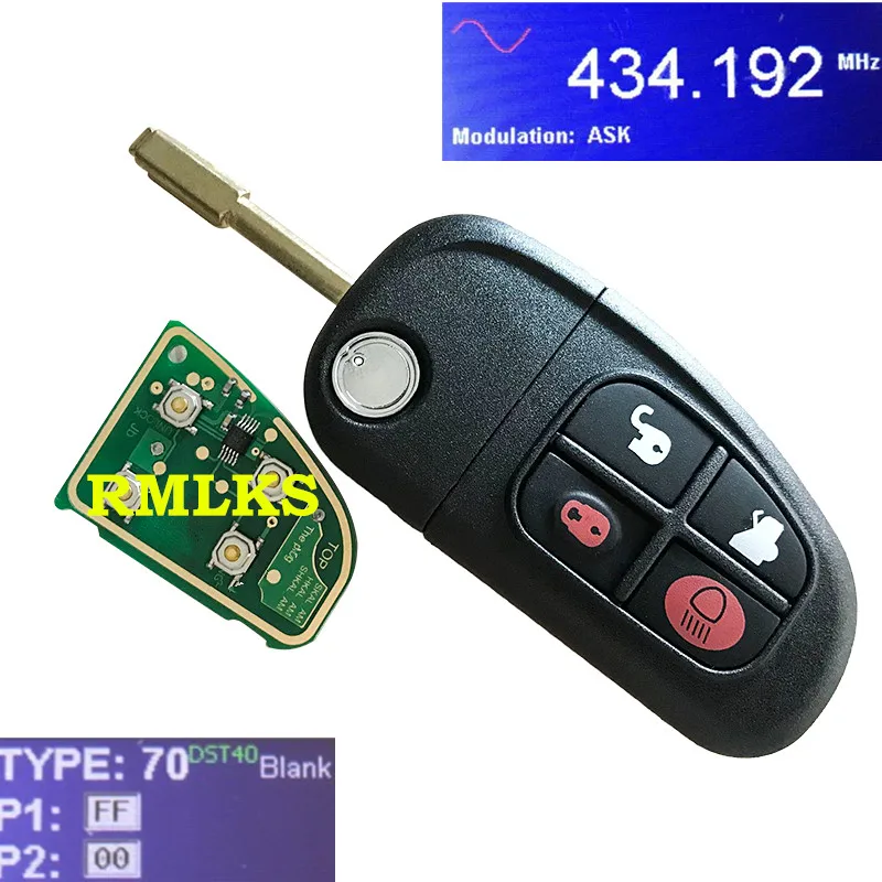 Пульт дистанционного управления с 4 кнопками для Jaguar X Type S XJ XK 315 МГц/433 МГц 4D60