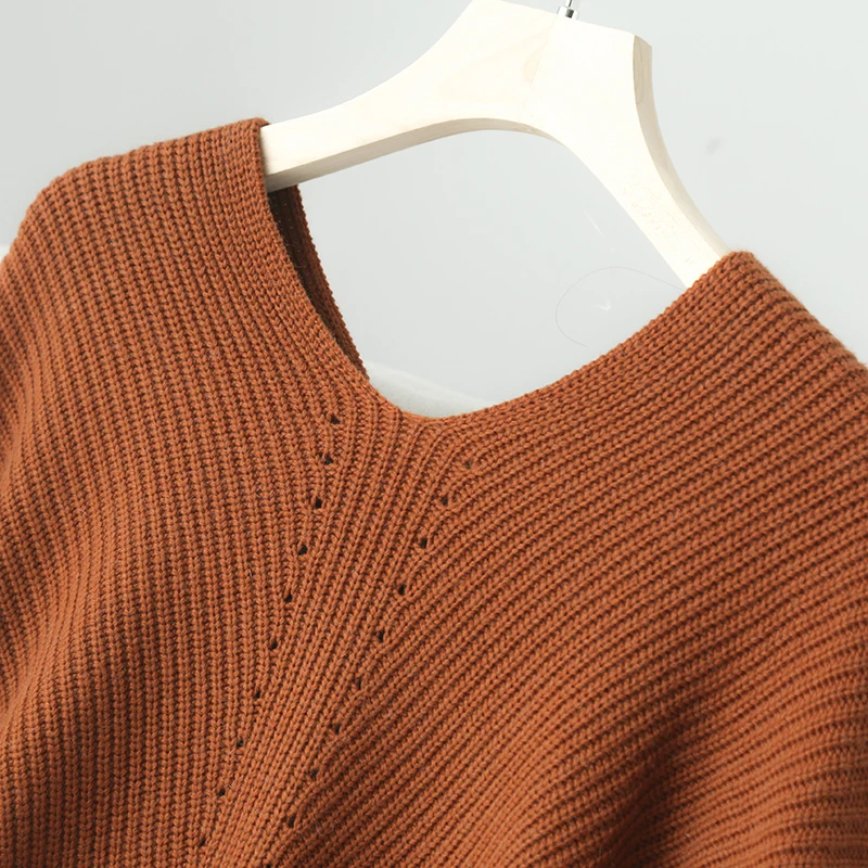 Зимние кашемировые шерстяные Повседневные свитера с v-образным вырезом JECH 2018