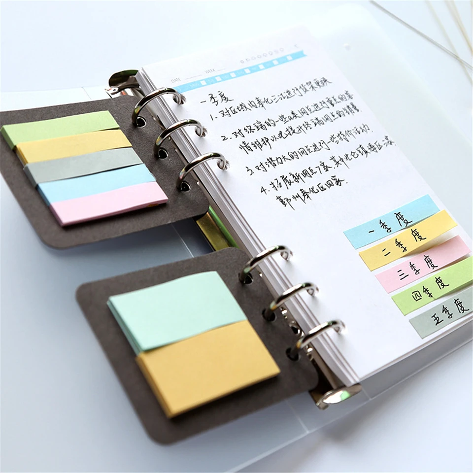 2 шт./компл. A5 A6 ежедневник Filofax Тетрадь липкий планер заметок наклейки указатели