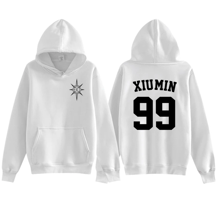 

Autumn new arrival exo PLANET#5 concert same member name printing thin hoodies unisex pullover loose kpop sweatshirt