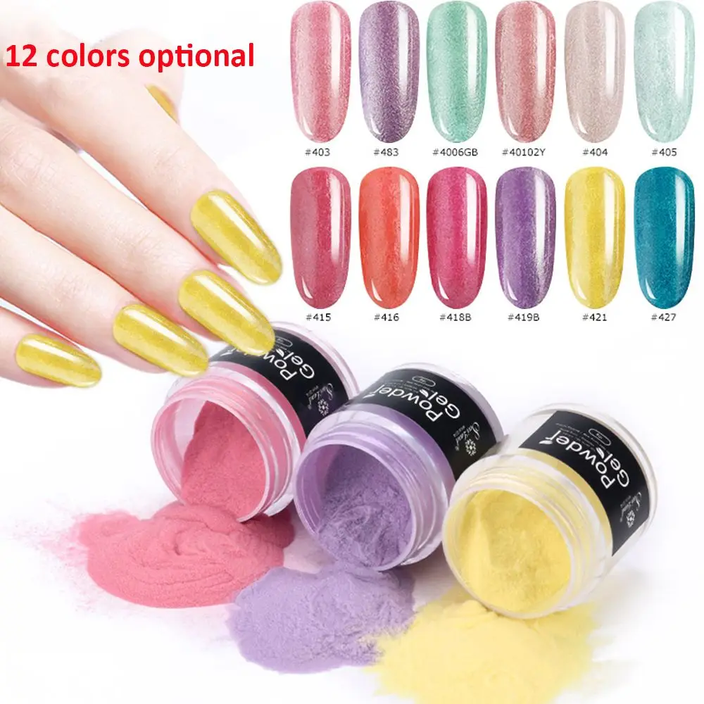 12 цветов Блестящий Порошок для ногтей градиентный французский зеркальный
