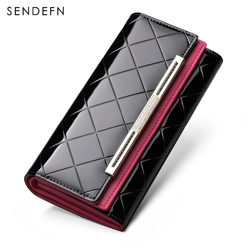 SENDEFN, роскошный женский кошелек, спилок, кошелек, женские кошельки, дизайнерский бренд, женский клатч, Женский Длинный кошелек, держатель для карт, Cartera