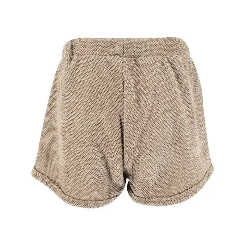 

Women 2019 Summer Beach Leisure Shorts Elastic Solid High Waist Loose Lace-up Shorts