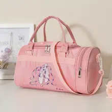 Discount Child Dance Bag Female Adult Dance Backpack Infant Kids Bucket Ballet Bag For Girls Canvas Pink Ballerina Kids Handbag