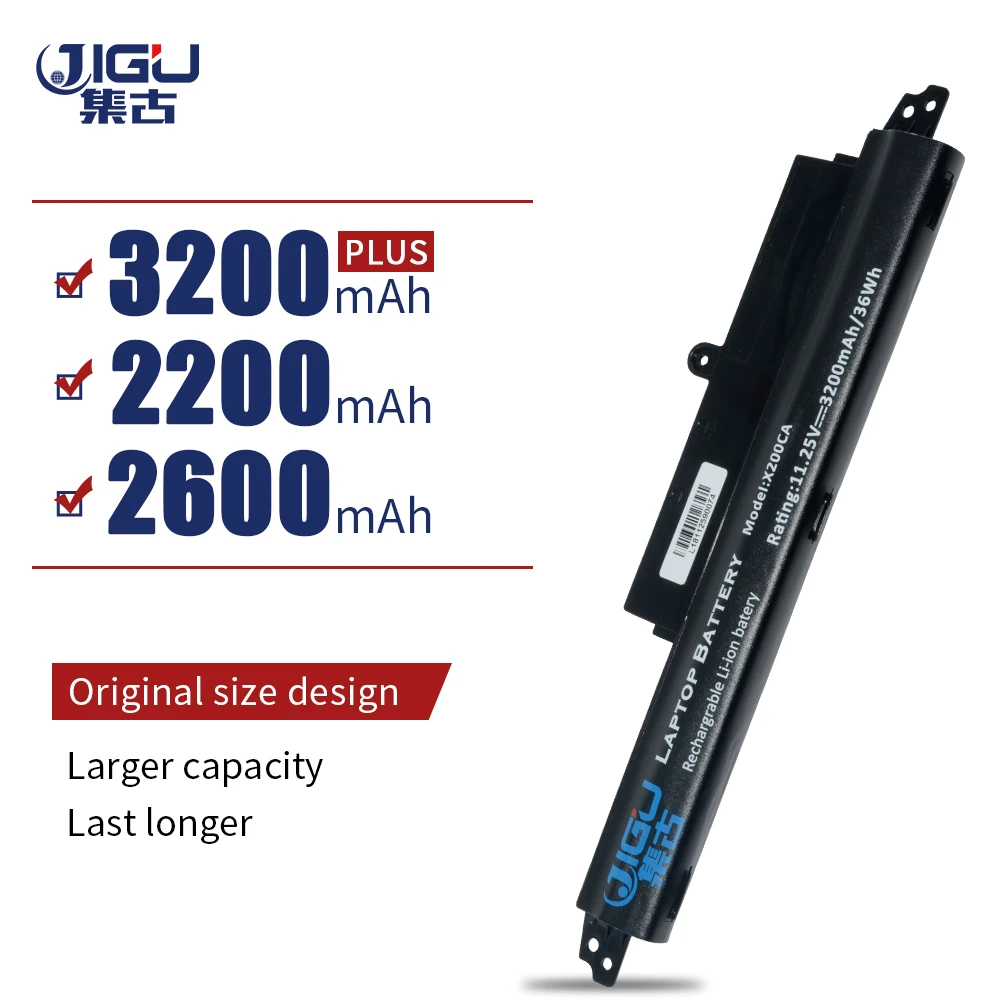 

JIGU A31N1302 A3INI302 Laptop Battery For Asus For VivoBook F200CA F200M FX200CA X200CA X200CA-CT161H 3CELLS